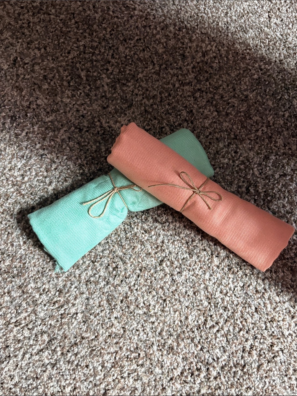 Stylish Cotton Travel Wrap Scarf - Coral and Mint